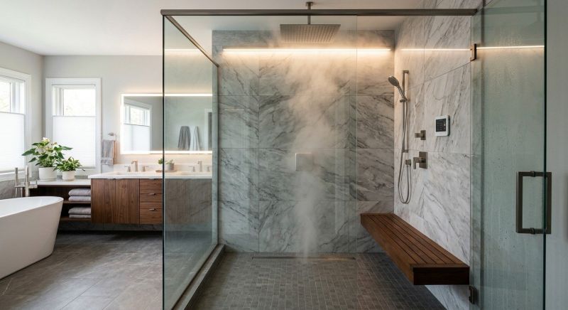 Granite Shower Installation in Rockville, IN
